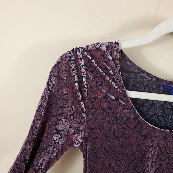 Aeropostale Y2K Velour Burnout Fitted Crop Top Size S - Picture 5 of 8